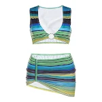 Women's New Fashion V-neck Low-cut Sexy Hip Skirt Suit perfect for a night out, designed to accentuate your figure and b — photo 4