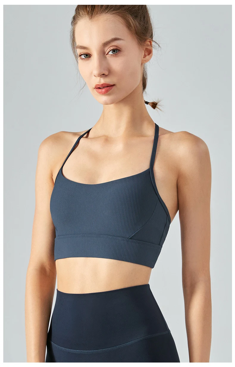 Women's Sports Underwear Halter Yoga Vest with Chest Pad for workouts. Offers comfort, support and is ideal for yoga and — photo 20