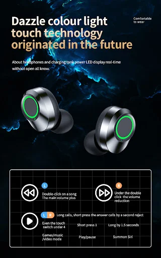 Title 4, YD03 Bežične Bluetooth slušalice TWS Veliki ekr...