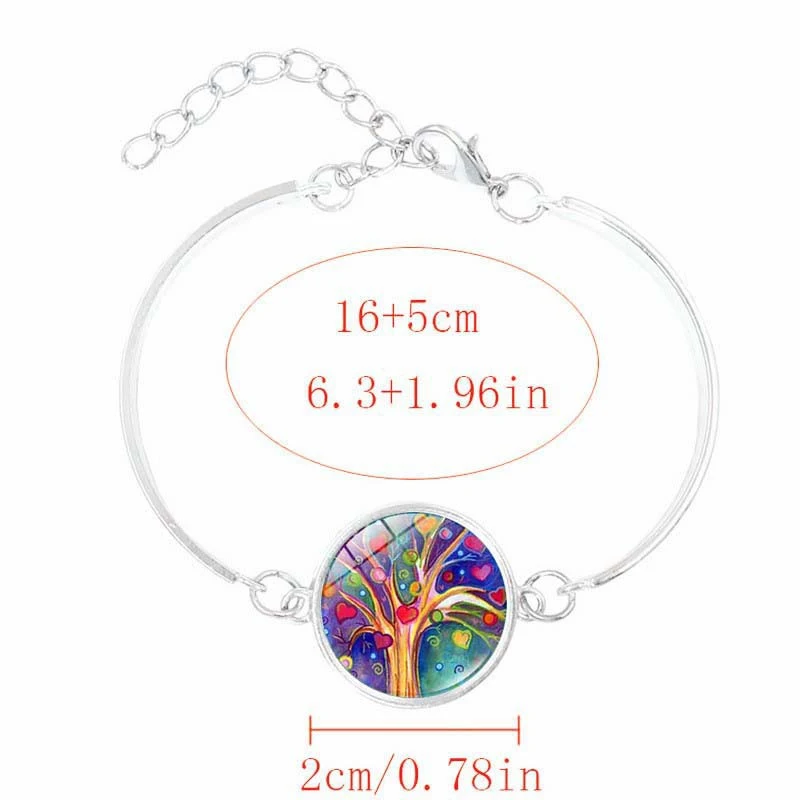 Conjunto de brincos, colar e joias com árvore da vida e pedras preciosas. Adicione um toque especial ao seu visual com este conjunto elegante. — foto 3