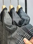 Polo estivo sottile senza cuciture per uomo di mezza età, mezza manica, colletto, stampa a quadri, camicia comoda e fresca per papà. — foto 3