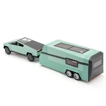 Simulation 1 to 32 Tesila Pickup Trailer Alloy Car Model Toy, Great for Kids and Collectors, Durable Design for Hours of — photo 1