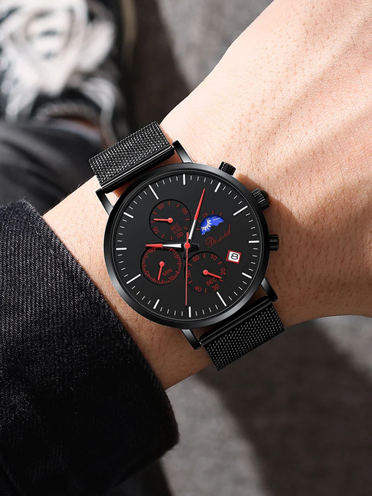 Relógio de quartzo multifuncional masculino Elegância e praticidade em um só acessório. Design moderno com múltiplas funções para o homem atual. — foto 13