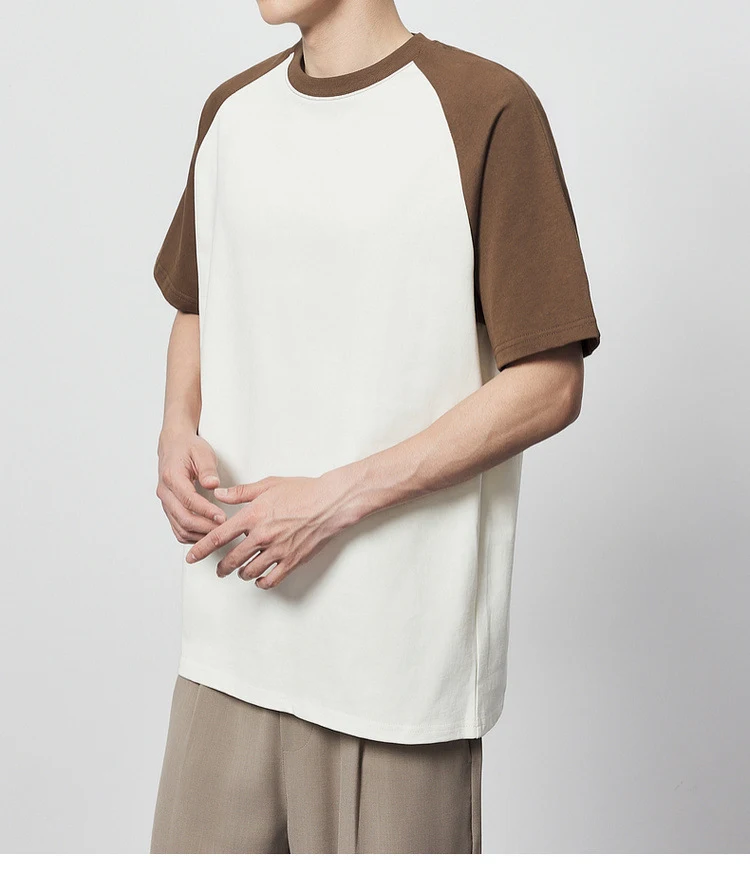 Title 19, T-shirt Raglan 270g Cotone Maniche Corte Colore...