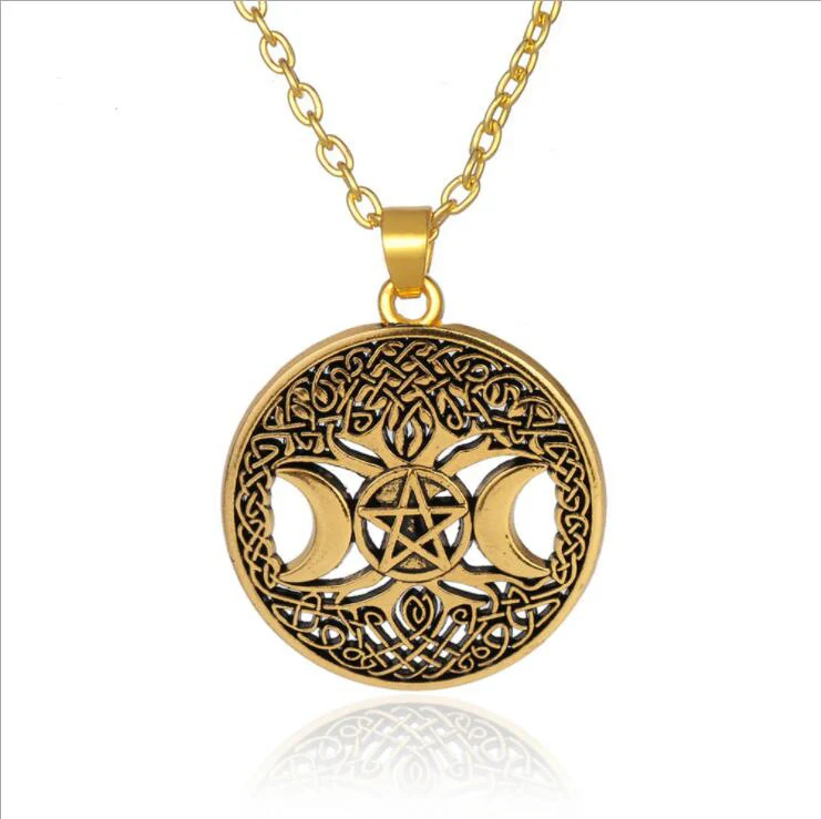 Colar com Símbolo da Lua e Número da Sorte para Criativos, um amuleto popular, design único, presente perfeito — foto 2