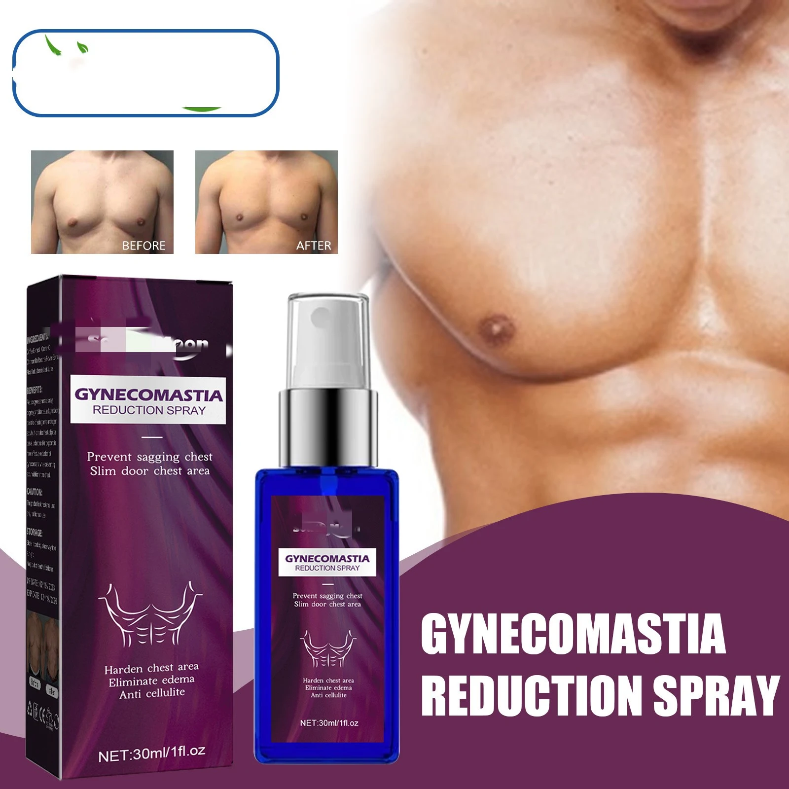 Spray Modelador para Seios e Músculos do Peito Firmador. Tonifica, levanta e define o peito. Resultados visíveis e uso fácil. — foto 7