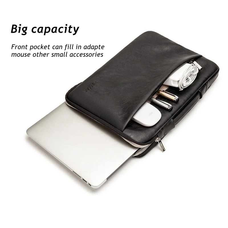 Leather Laptop Bag With Portable Liner Carry your laptop in style and protect it on the go with this sleek and functiona — photo 3