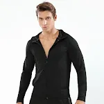 Jaqueta esportiva masculina com capuz e zíper longo, ideal para treinos, corrida e atividades físicas. Conforto e estilo garantidos. — foto 3