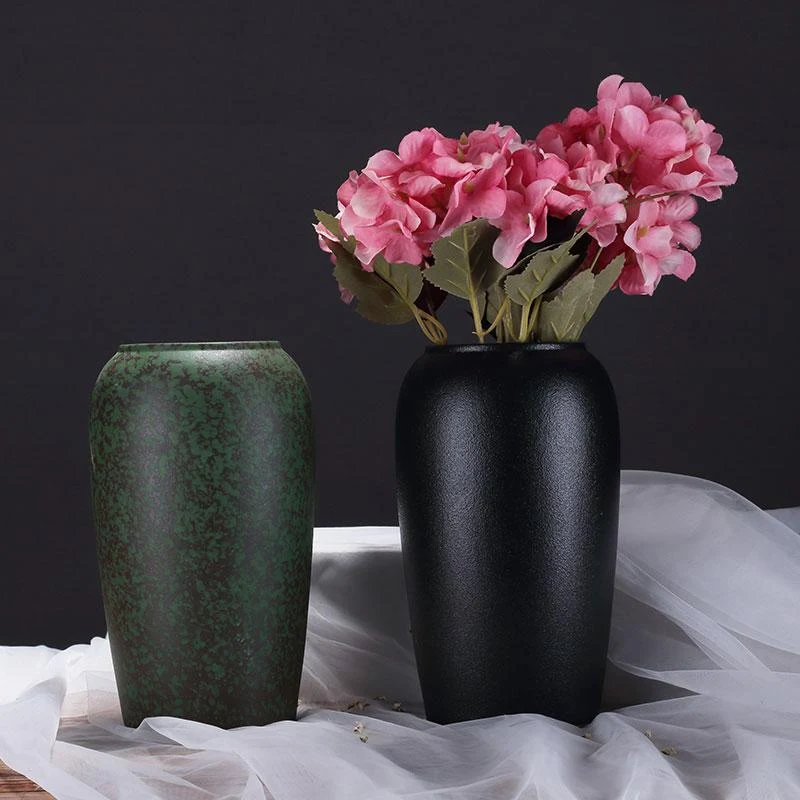 Black Ceramic Vase Flower Arrangement Decoration Ornaments Elevate Your Home Decor with this Elegant and Stylish Ornamen — photo 2
