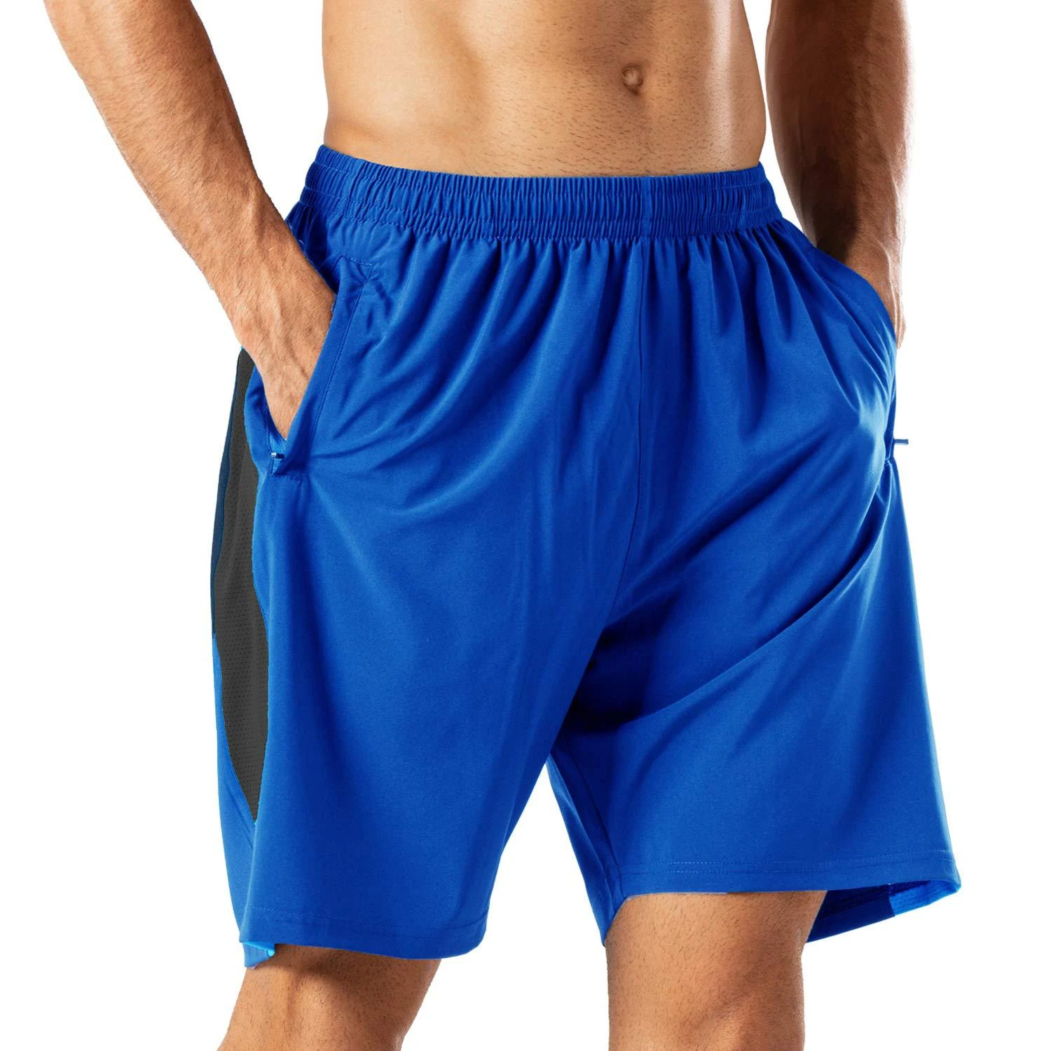 Effen gekleurde casual heren shorts met stiksels, comfortabel en veelzijdig voor de zomer. Ideaal voor dagelijks gebruik. — foto 7