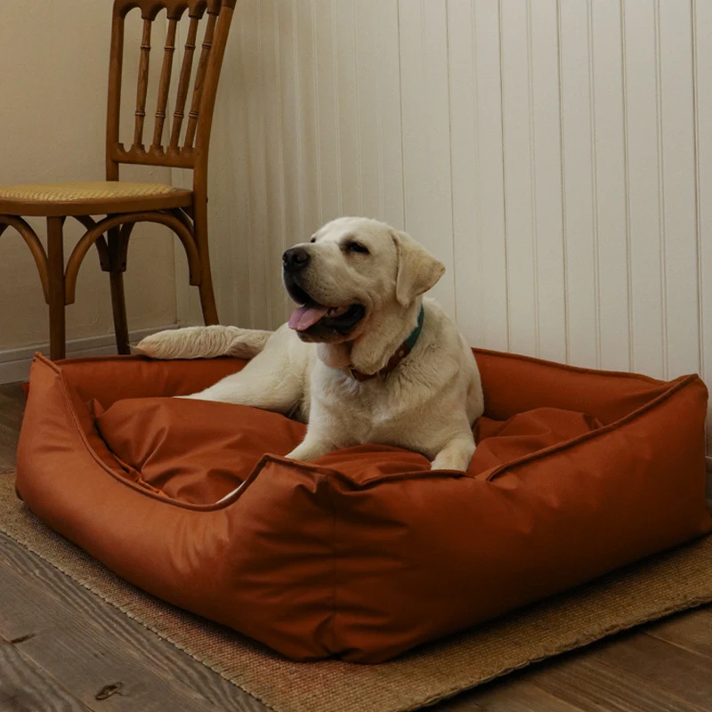 Title 10, Waterproof Leather Faux Leather Kennel Pet Bed ...