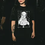 Dames T-shirt met korte mouwen van katoen met simpele print, comfortabel en luchtig, ideaal voor dagelijks gebruik. — foto 6