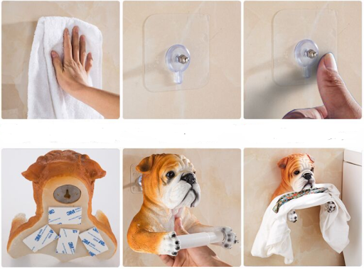 Title 2, Hanging toilet paper holder. Save space and kee...