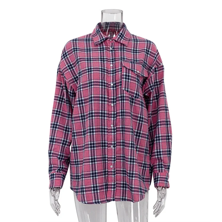 Women's Fashionable All-Matching Retro Plaid Shirt. Effortless style for any occasion. Versatile and timeless classic fo — photo 6