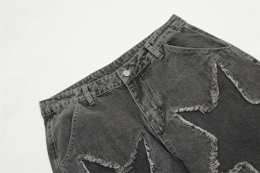 Title 9, Heren jeans met vijf-puntige ster en bliksem st...