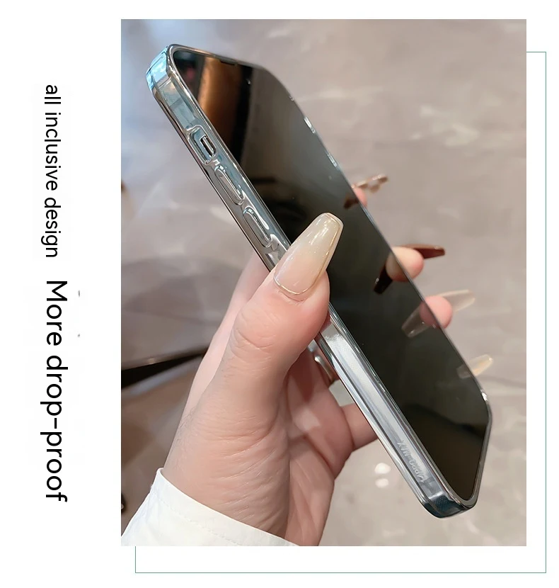 Title 8, Plastic electroplating lens protector phone cas...