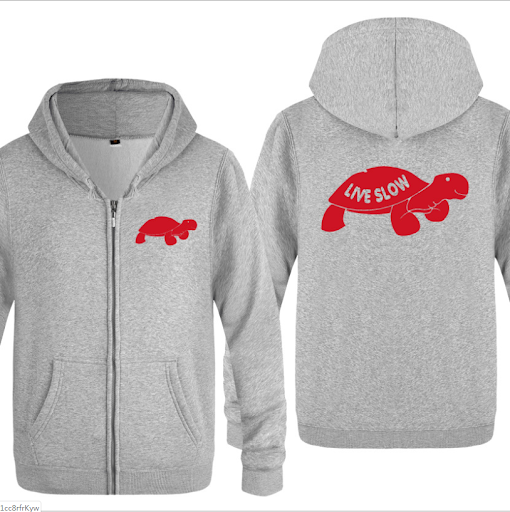 Title 14, Mens zipper sweater cardigan cute cartoon turtle