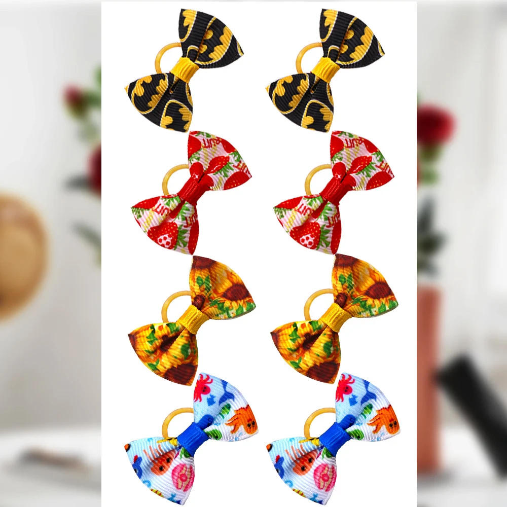 Title 4, 10pcs Colorful Small Dog Bows Puppy Hair Bows D...