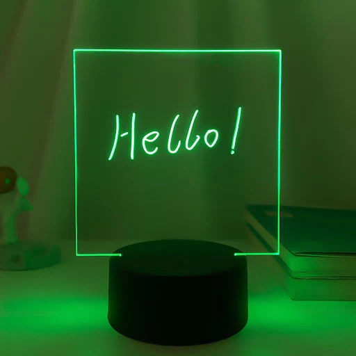 Title 4, 3D Small Night Decoration Transparent Message B...