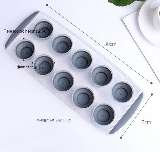Title 1, Ice Cube Mold with Foldable Storage Box. Make P...