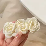 Beige rose spring clip
