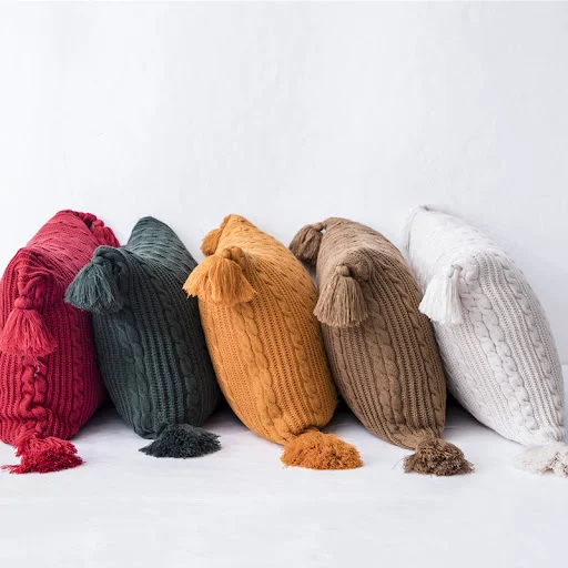 Title 1, Home Shawl Casual Knitted Blanket Pillowcase fo...