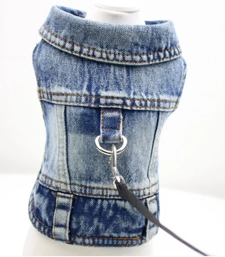 Title 6, Traction Denim Vest Small Dog Pet Clothes provi...