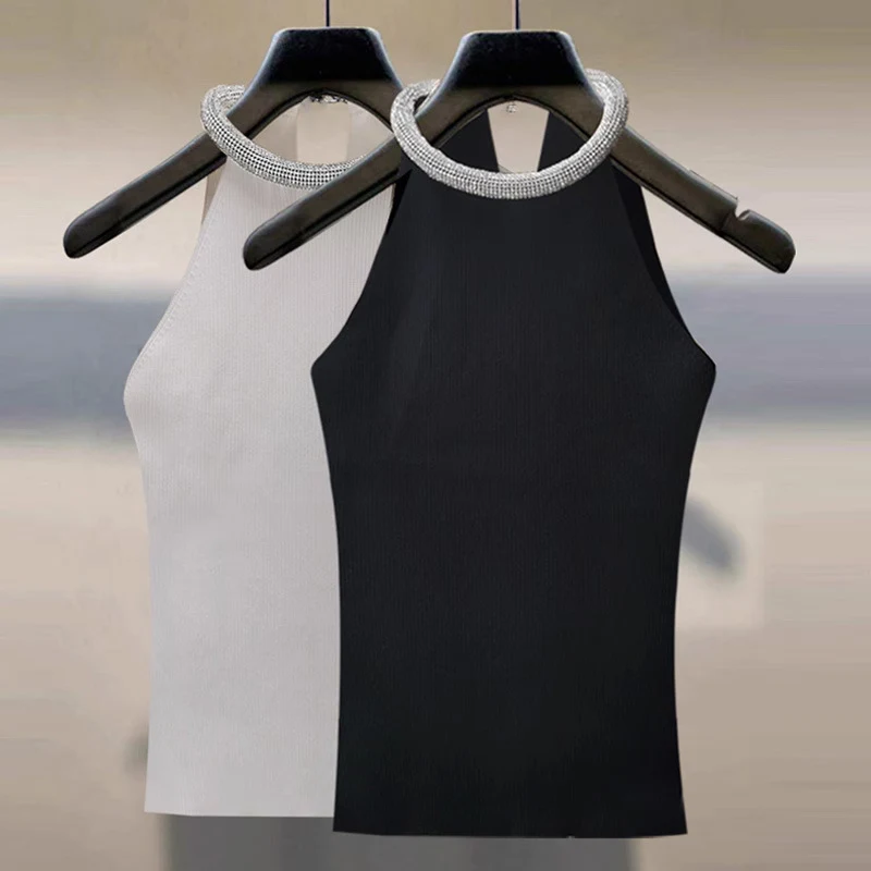 Title 4, Womens Fashion Sleeveless Slim Round Neck Diam...