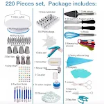 220-piece cake turntable set for easy decorating. Includes all the tools needed to bake and decorate beautiful cakes for — photo 4