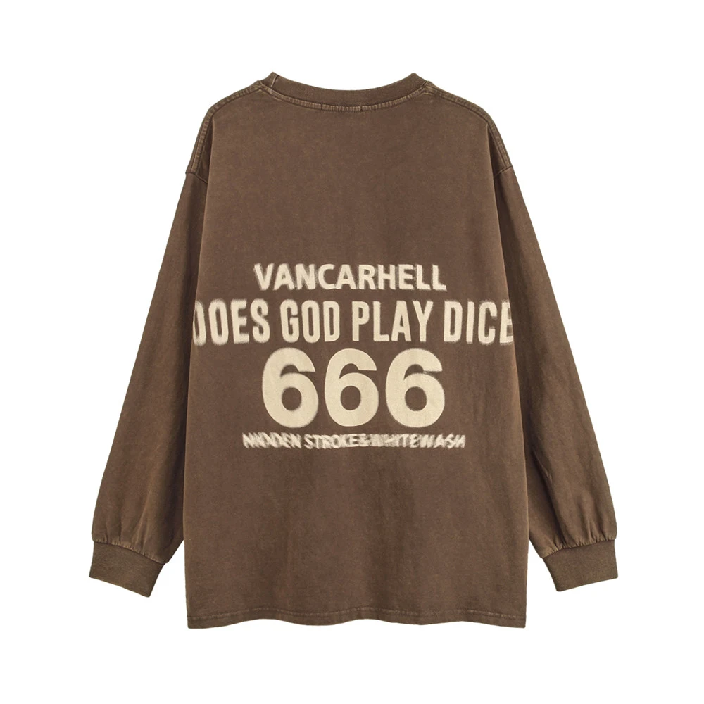 Men's Dice Printed Worn Looking Washed-out T-shirt. Get a comfortable, stylish, and relaxed look with this unique and ey — photo 5