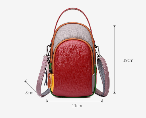 Title 1, Nova Mini Bolsa Mensageiro de Couro Feminina De...