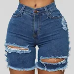Jeans strappati a vita alta elasticizzati, comfort e stile. Vestibilità perfetta, valorizzano la silhouette, tessuto stretch per libertà. — foto 4