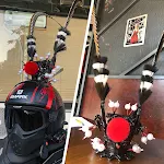 Zijin Crown Feather Motorradhelm Dekoration Verleihen Sie Ihrem Helm einen einzigartigen Look mit Federn. Einfache Montage, stilvoll und langlebig. — foto 1