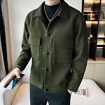 Men's Casual Lapel Jacket Loose Woolen Coat offering comfort and style. A versatile choice for everyday wear and casual — photo 6