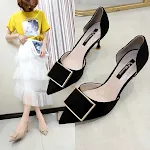 Fashionable Square Buckle Girly High Heels Stiletto Heel, perfect for any occasion, elevates your style, shop now for th — photo 5