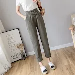 Cotton and linen casual loose cropped trousers. Experience comfort and style. Perfect for warm weather, offering a relax — photo 3