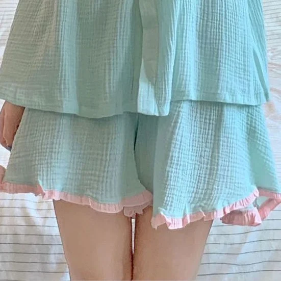 Title 8, Womens Summer Pajamas with Ruffles, Sweet Spag...