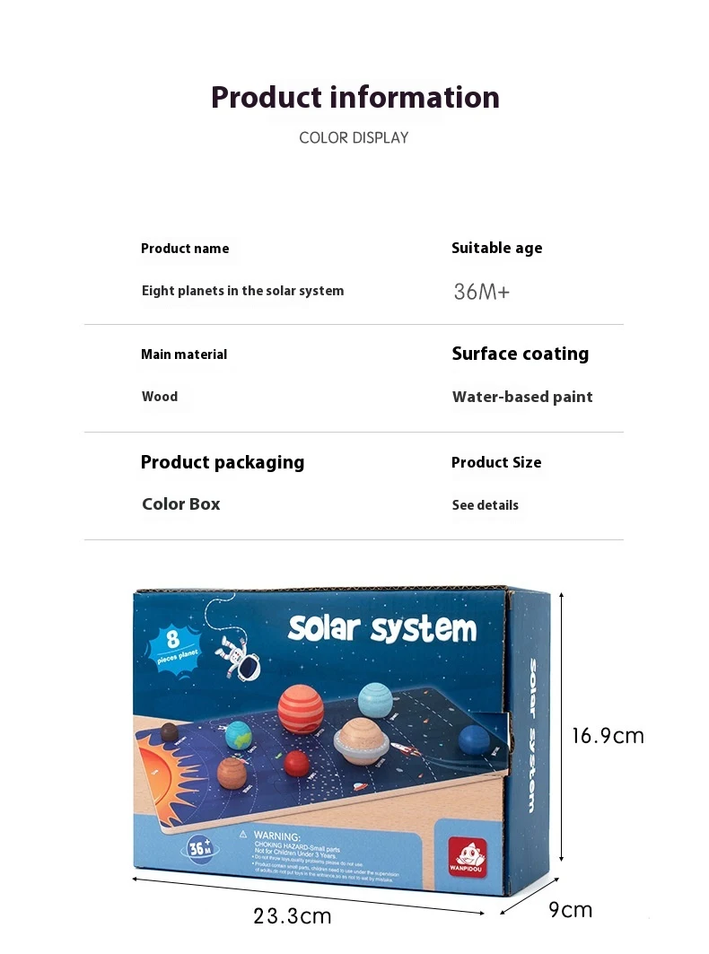 Children's Solar System 3D Puzzle Eight Planets Cognitive Toy Explore the planets and learn about space with this fun pu — photo 9