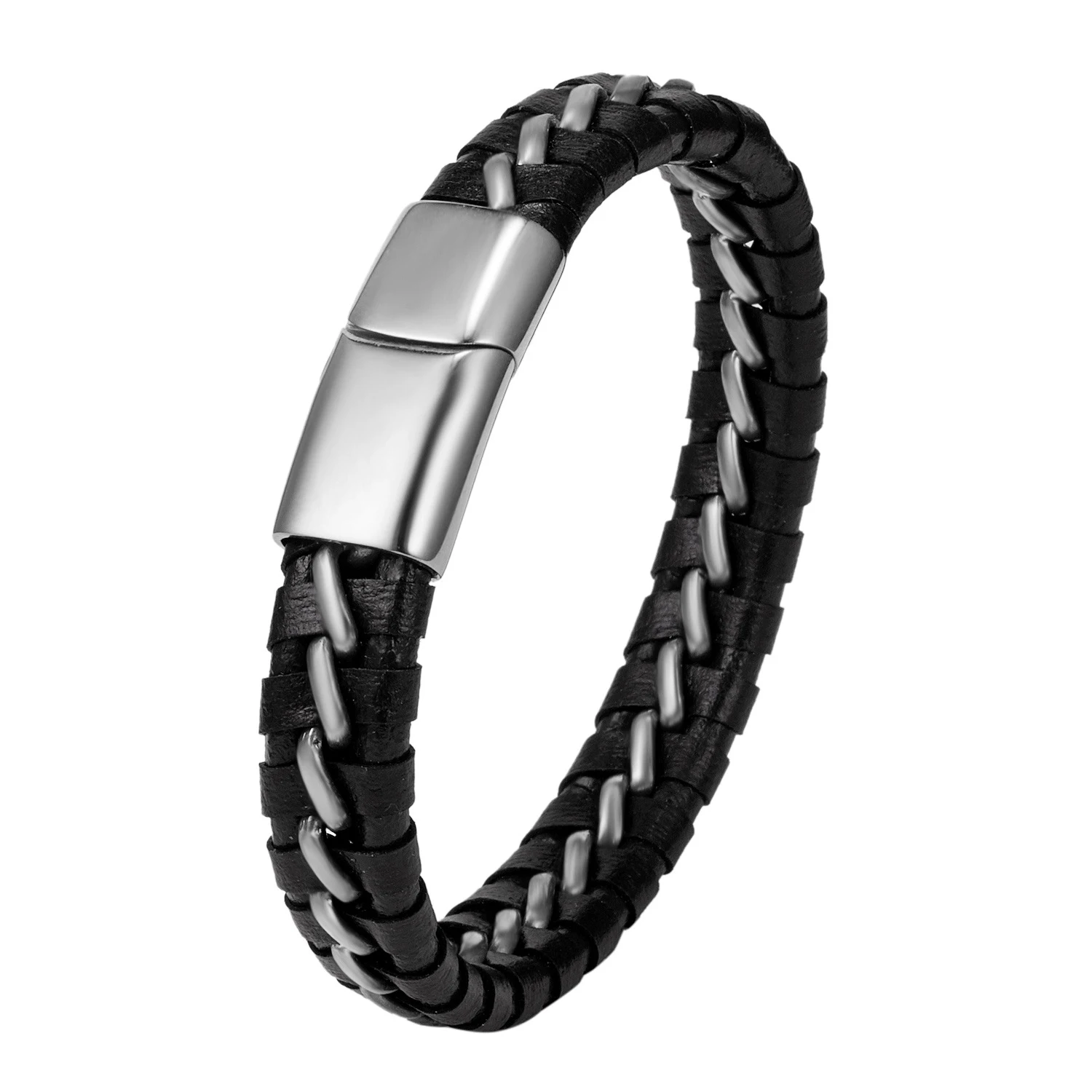 Pulseiras de couro tecidas para homens — foto 3