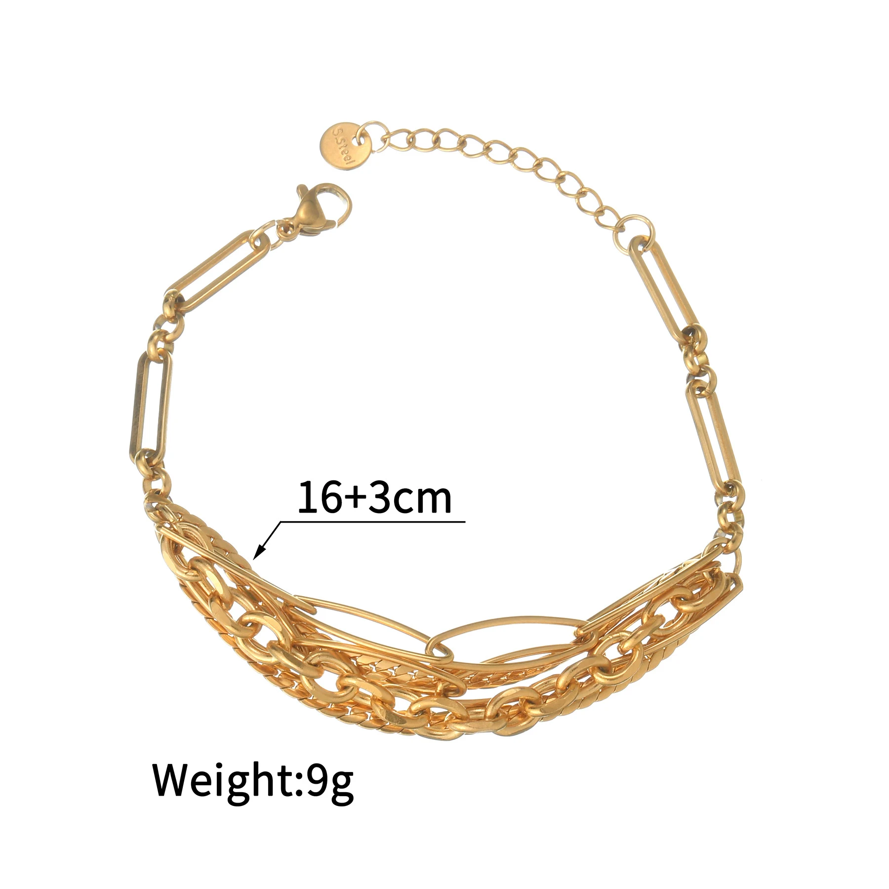 Colar e pulseira de corrente dourada multicamadas para mulheres, acessório versátil e estiloso para looks elegantes, presente perfeito. — foto 2