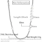 Street Pearl Aço Inox Colar Pulseira Hip Hop Mix and Match, Design Moderno, Durabilidade e Personalização Garantida — foto 10
