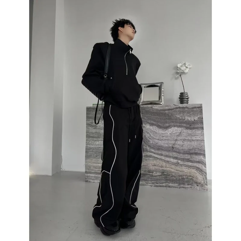 Men's Loose Casual Pants Wide-leg Draggle-tail Trousers Comfortable and Stylish for Everyday Wear and Relaxed Looks, Per — photo 4