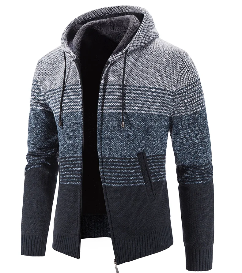 Cárdigan Grueso con Capucha de Forro Polar, Abrigo Suave y Cálido Perfecto para el Invierno o Días Frescos, Estilo Casual y Confort Superior — foto 4