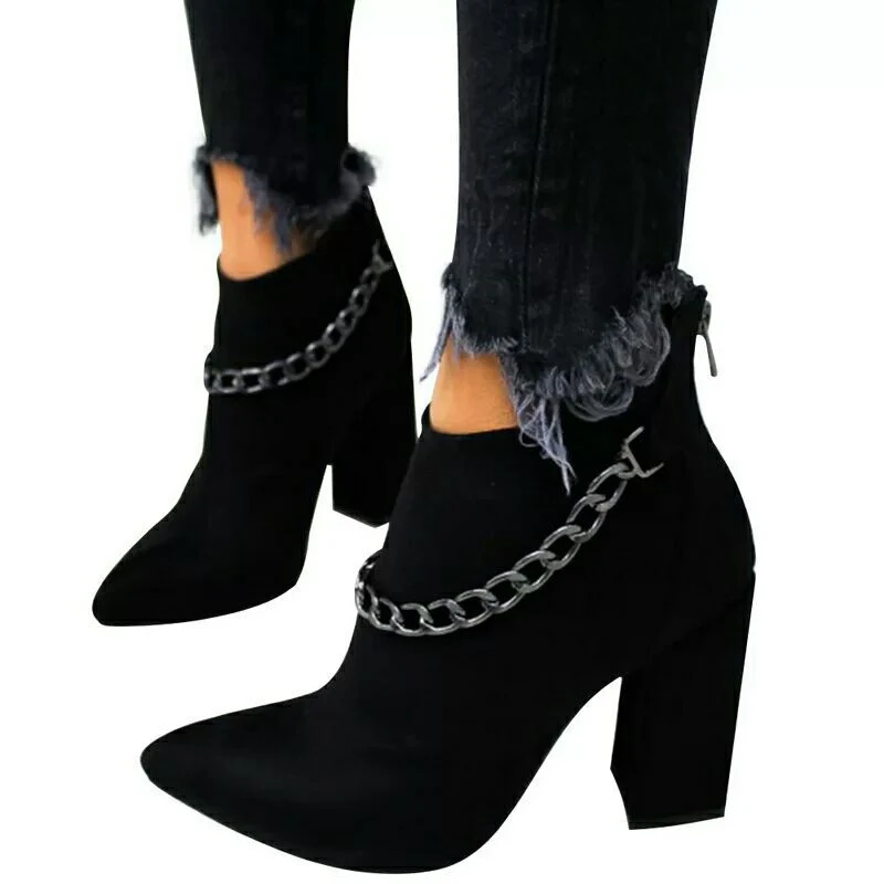 Women's pointed high heel short boots autumn and winter. Stylish and comfortable footwear, perfect for any occasion and — photo 2