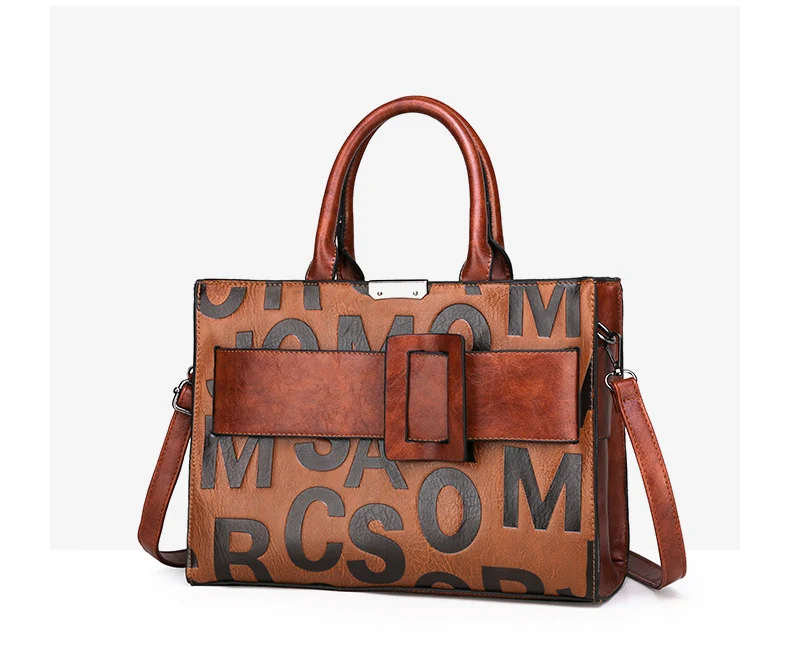 Title 5, New Female Letter Pattern Portable Shoulder Bag...