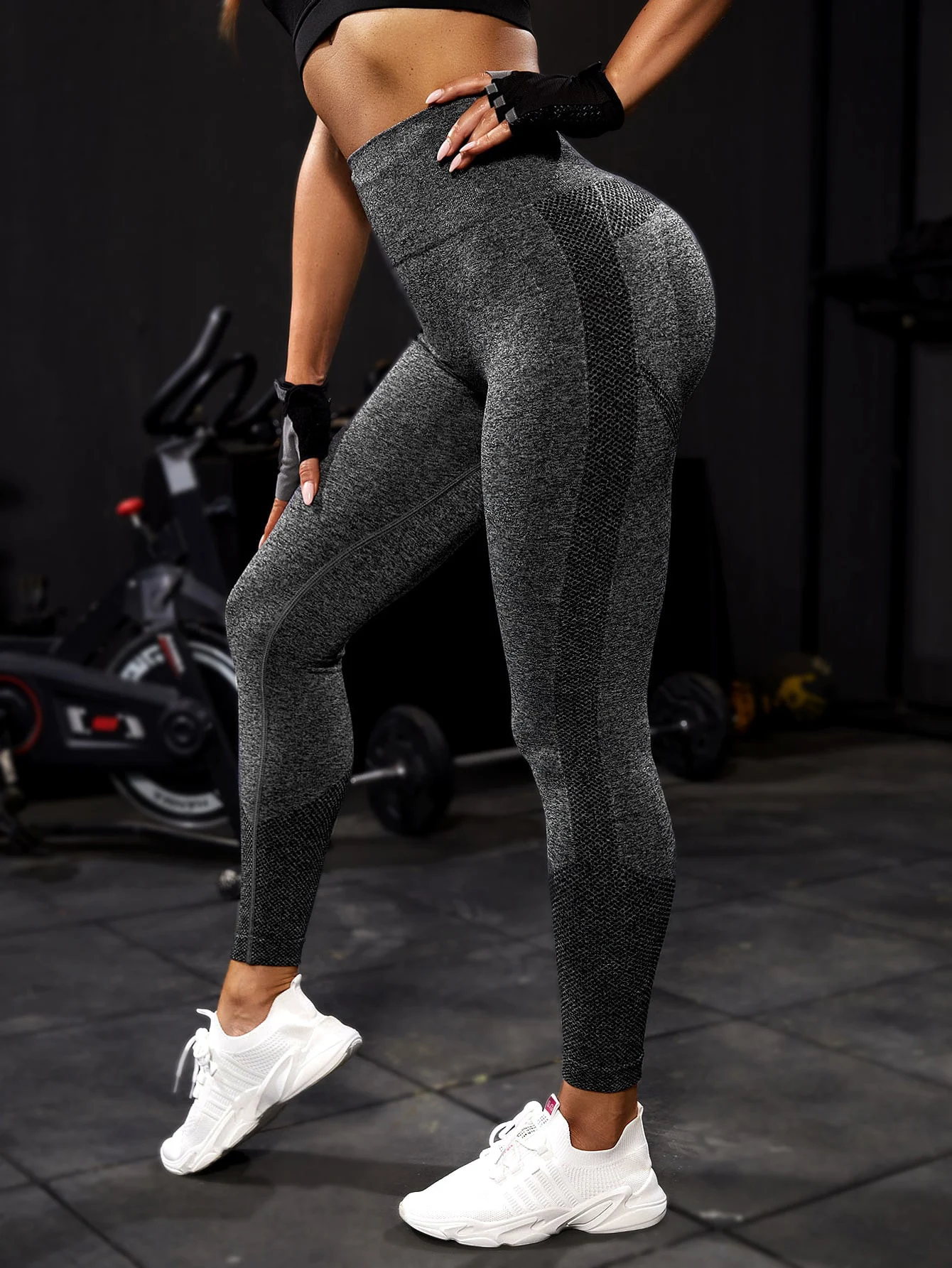 High Waist Leggings Nude Feel Hüftheben Sport Laufhose Schnelltrocknend Yoga Pants Elastisch Damen Fitnesshose — foto 1