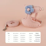Pet flower hand holding rope vest chest back harness for dogs, providing control, comfort and safety during walks, easy — photo 3