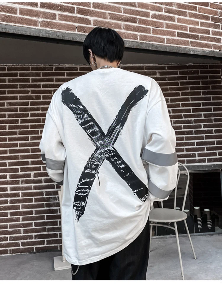 Title 7, Gothic Long Sleeve Printed T-shirt Men
