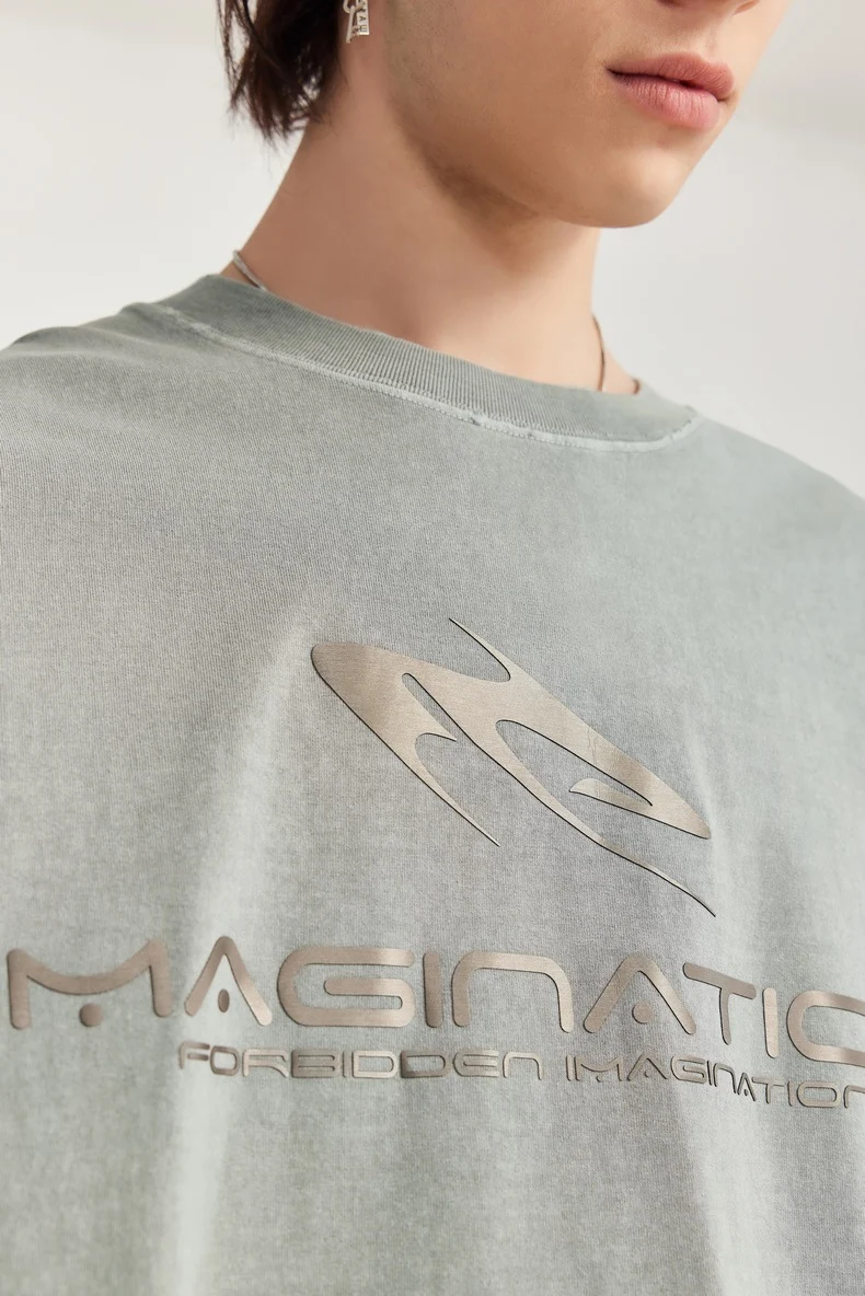 Title 4, Mens Glossy Washed T-shirt Loose – A comfortab...