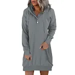Nova moda quente feminino sólido com capuz camisola com cordão — foto 7